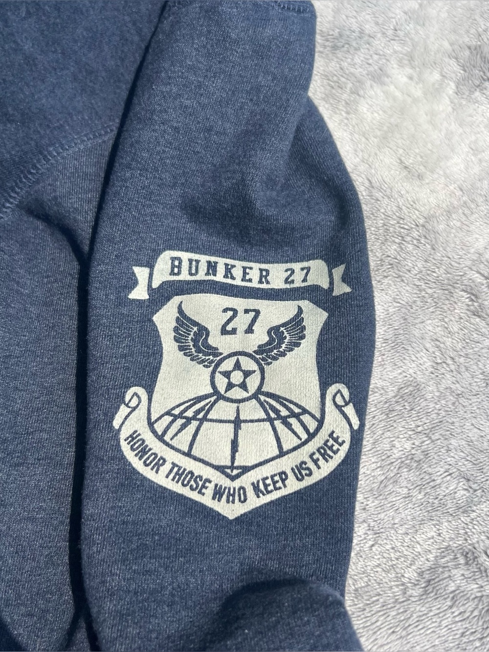 Bunker27 Navy Air Force Hoodie - Picture 4 of 6